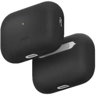 Mbulesë UNIQ LINO për AirPods Pro 3, silikoni, gri e errët