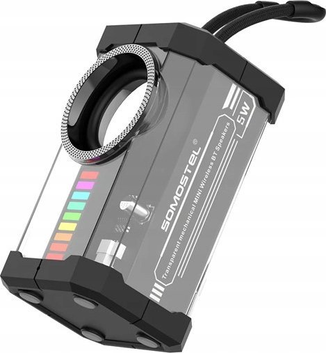 Блутут звучник Somostel H607, стерео поврзување, проѕирен