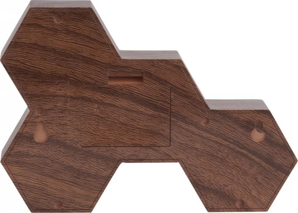 Дигитален часовник Karlsson Six in the Mix, LED екран, шестоаголна форма, црн