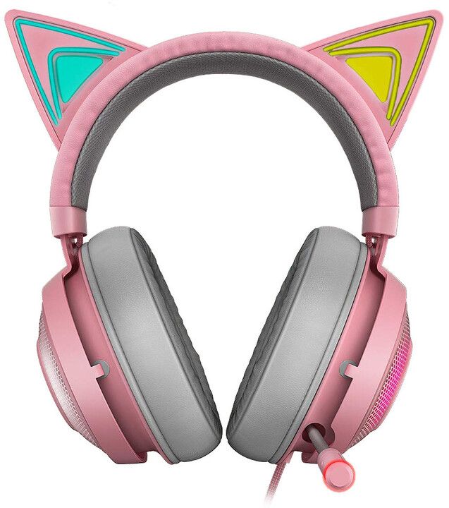 Слушалки Razer Kraken, Kitty Quartz Edition, розова