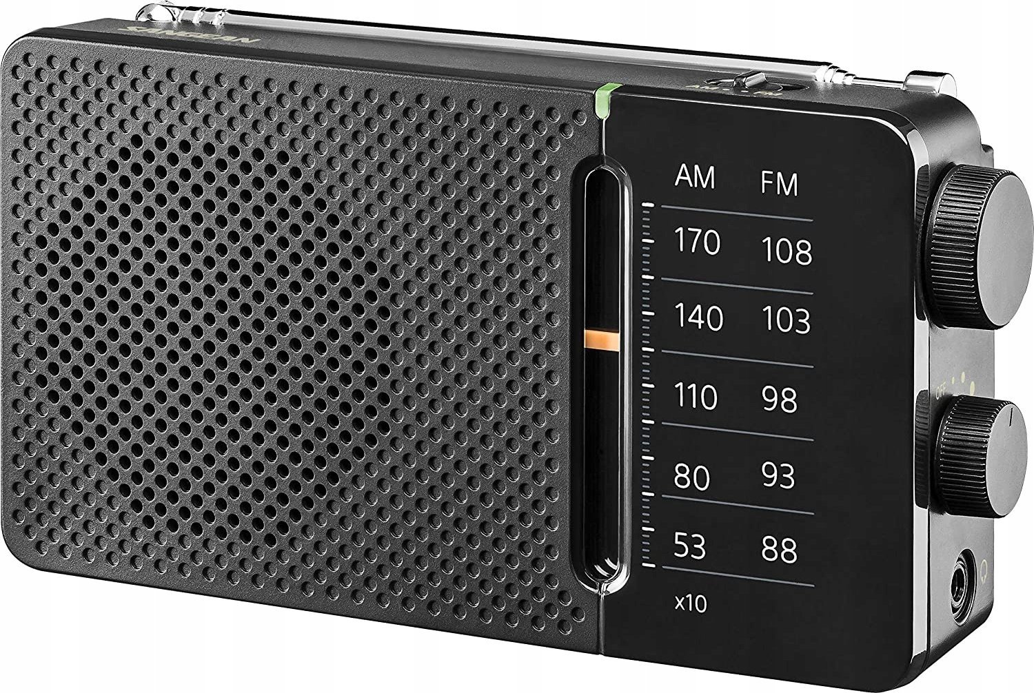 Radio xhepi Sangean SR-36 B, AM/FM, portabël, e zezë