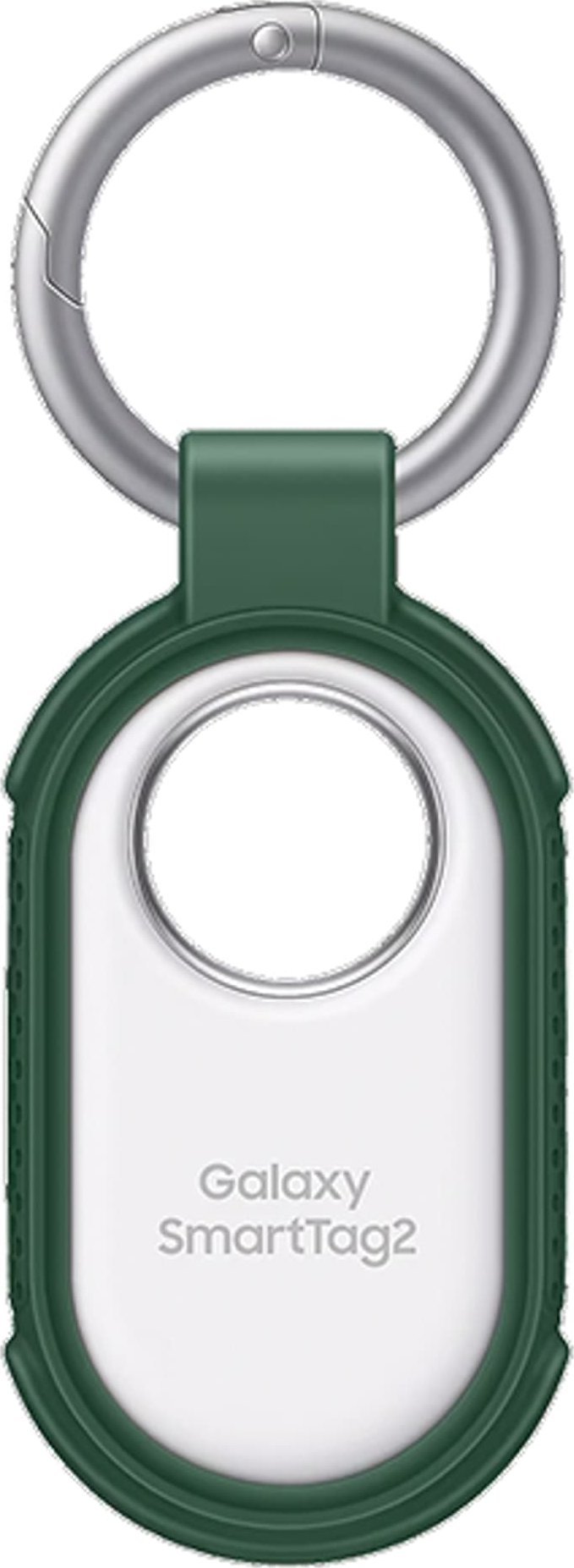 Mbulesë silikoni me varëse për Samsung Galaxy SmartTag2, me karabinë, e gjelbër
