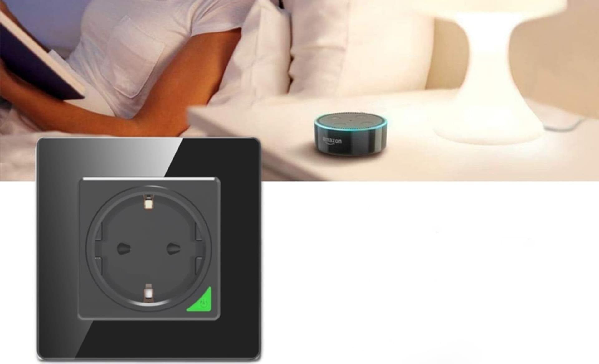 Prizë smart muri Avatto N-WOT10-E, WiFi, 16A, e zezë