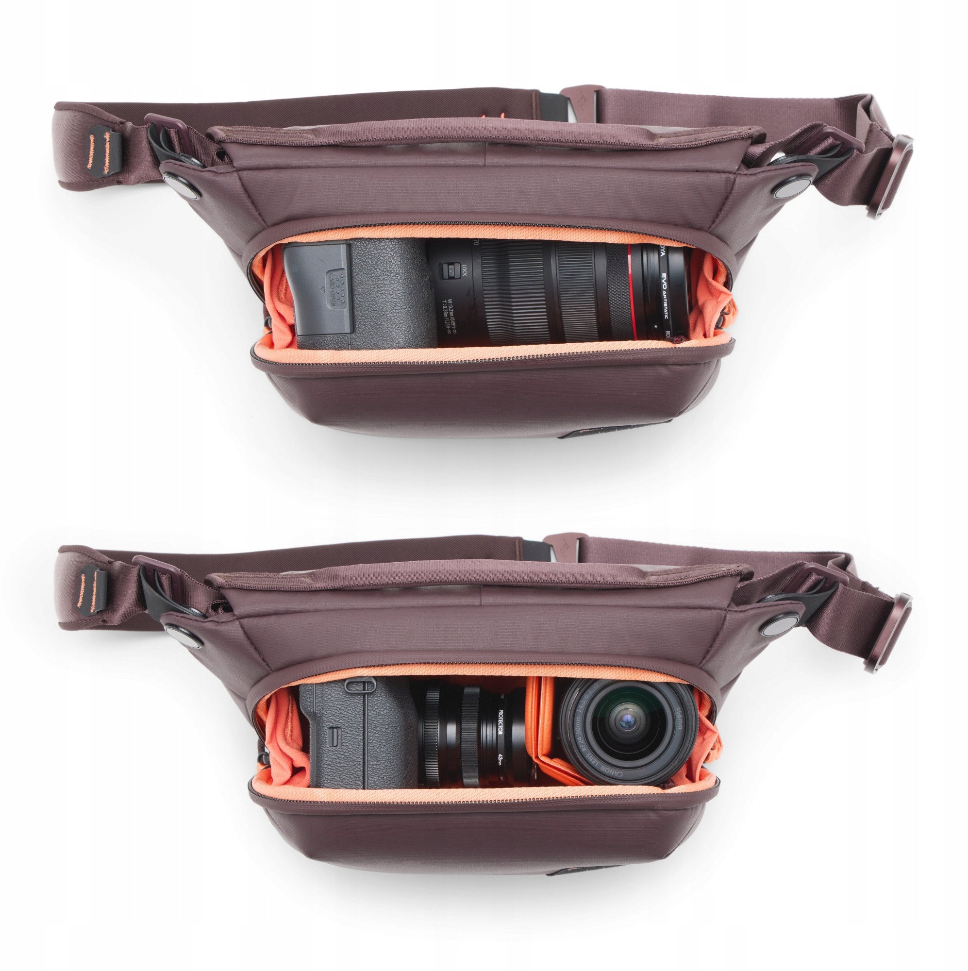 Çantë fotografike Peak Design Everyday Sling 3L, 3L, rezistente ndaj motit, gri Eclipse