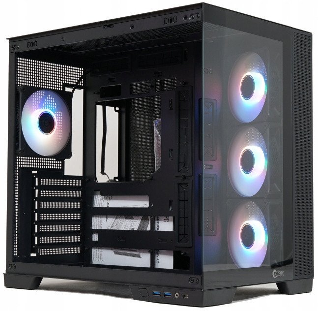 Kutia kompjuterike ZENPC Cube, Micro Tower, 4x ftohës ARGB, e zezë