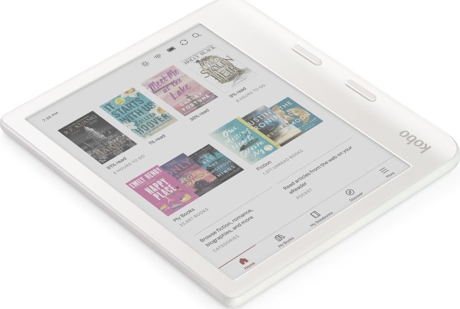 Lexues e-book Kobo Libra Color, 7", i bardhë