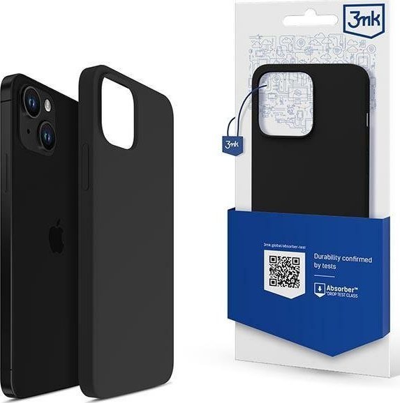 Këllëf silikoni 3MK Silicone Case, për iPhone 13 6.1", i zi