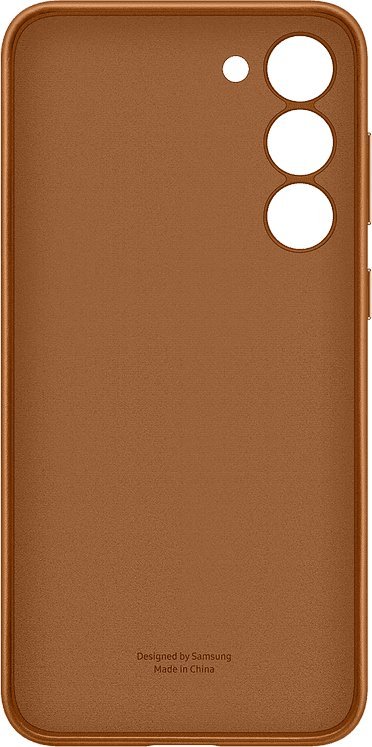 Kapak telefoni Samsung Leather Case Galaxy S23+, lëkurë origjinale, për Galaxy S23+, kafe