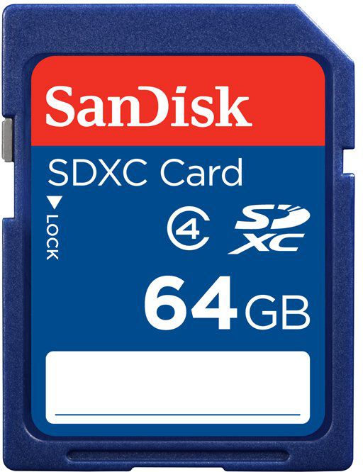 Kartë memorie SanDisk SDXC, 64GB, Class 4