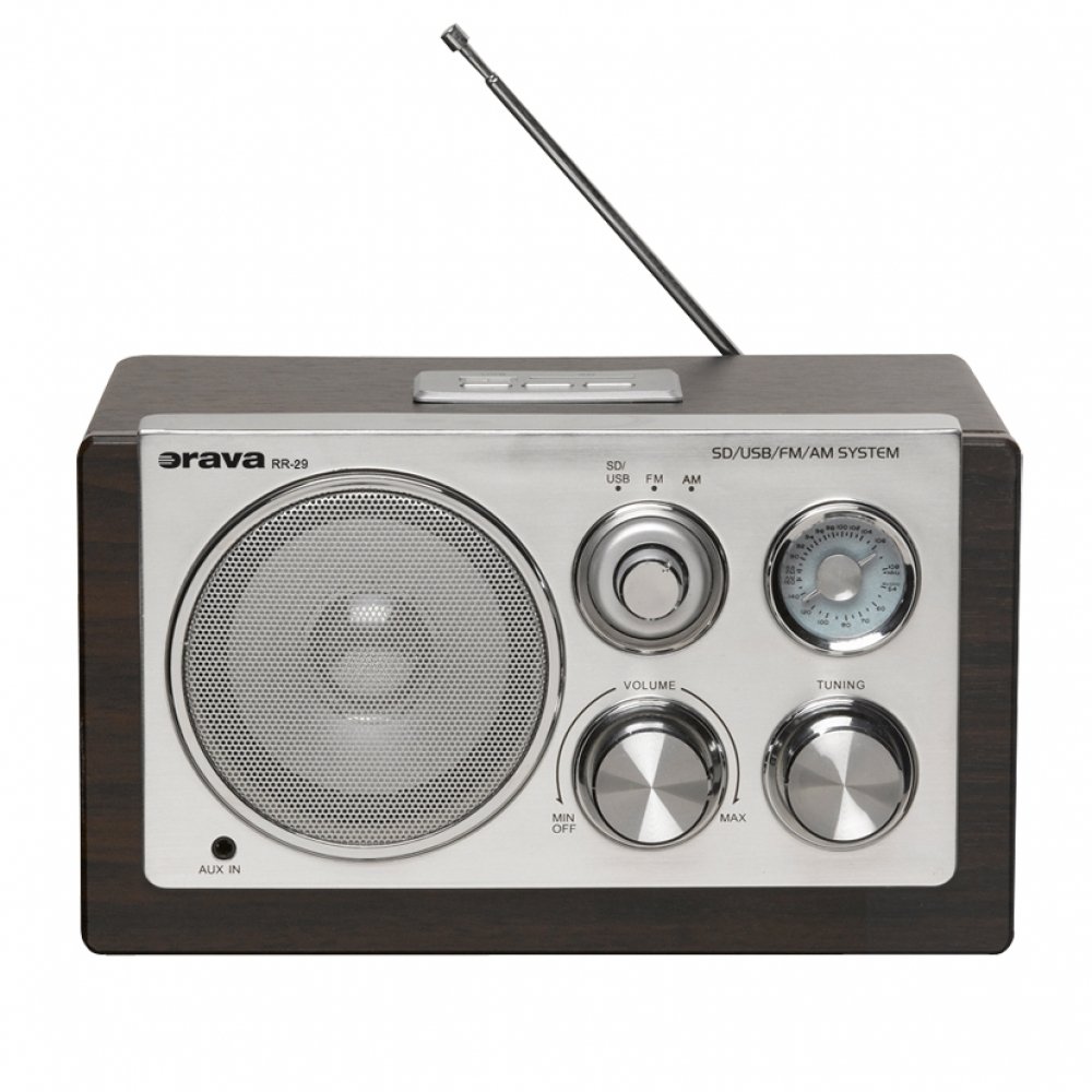 Radio klasike Orava RR-29 B, 3W, USB dhe SD, kafe