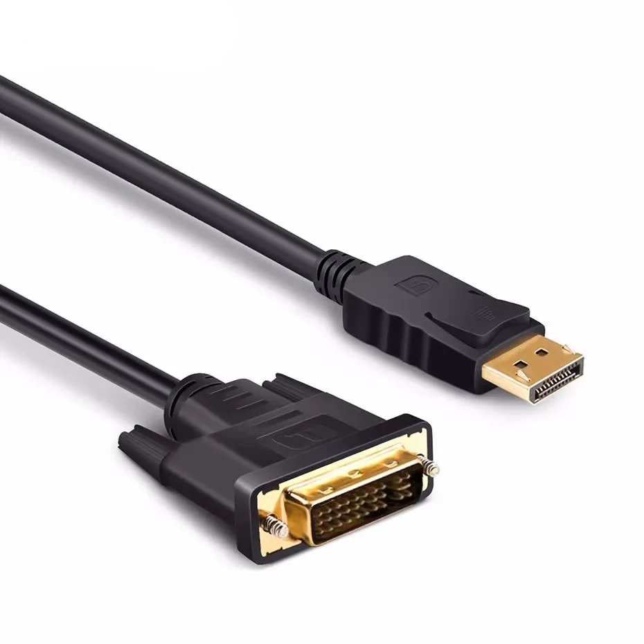 Kabllo DisplayPort në DVI RoGer DPDVI718, 1.8m, Dual Link DVI I 24+5, i zi