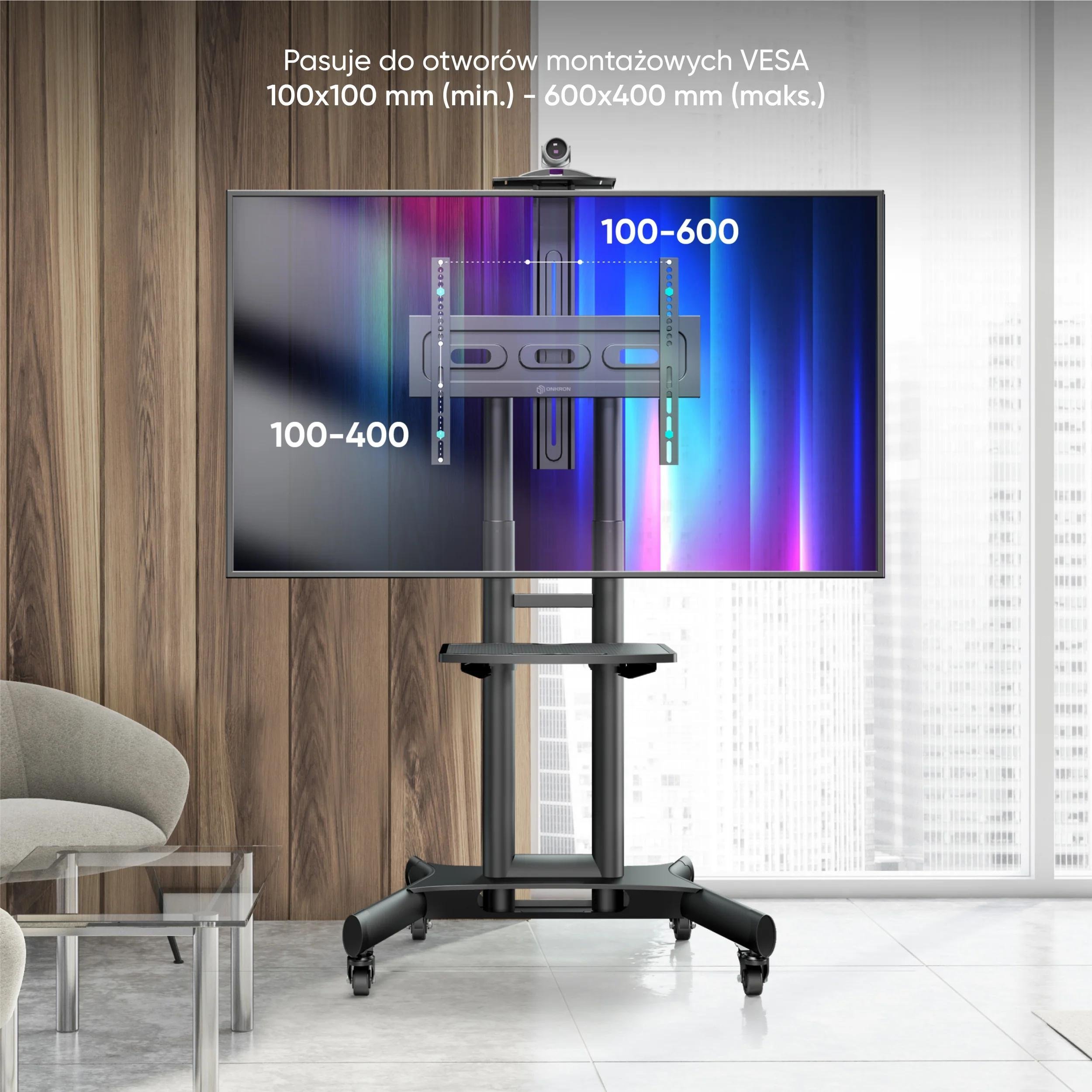 Stendë TV mobile Onkron TS1551-B, 40-70", 45kg, e zezë