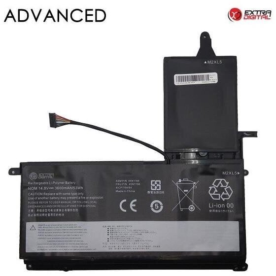 Bateri laptopi Extra Digital Advanced Lenovo 45N1166, 3600mAh, e zezë