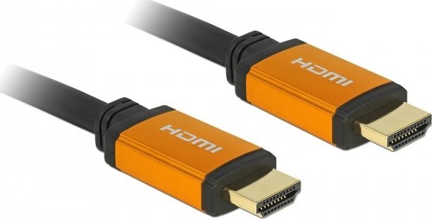 Kabllo Delock HDMI - HDMI, 0.5m, portokalli