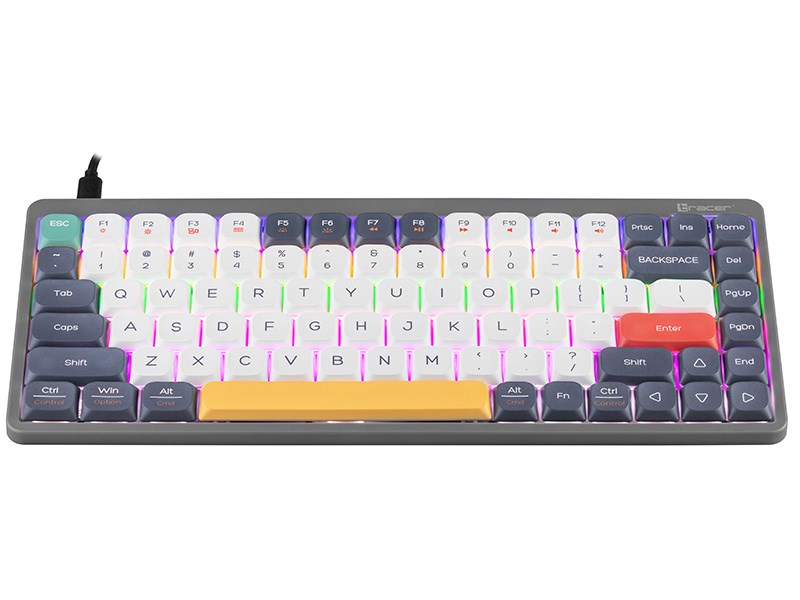[OUTLET] Tastierë mekanike Gaming Tracer FINA 84, USB, RGB, e bardhë