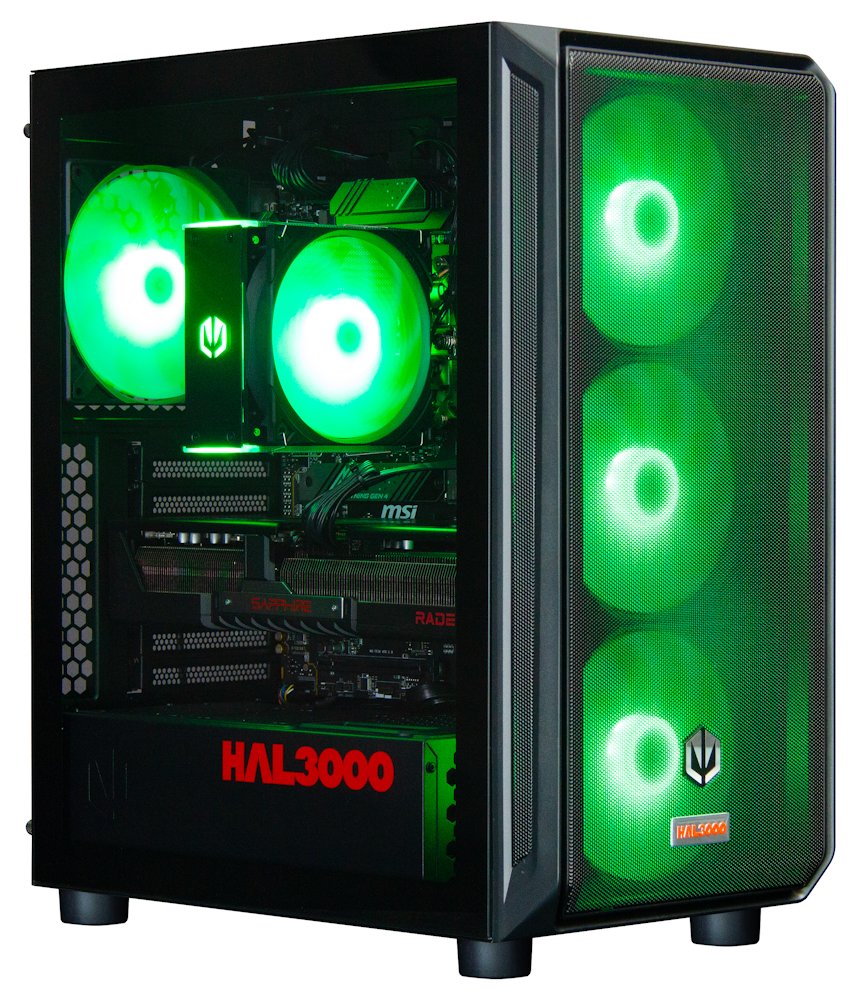 Kompjuter HAL3000 Alfa Gamer XT, AMD Ryzen 5 7600, 32GB DDR5, 2TB PCIe4 SSD, AMD RX 9070 XT, i zi