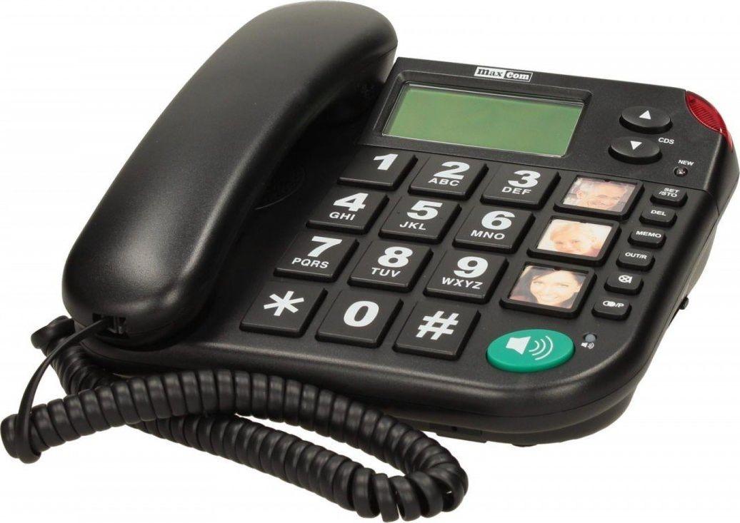 Telefoni fiks Maxcom KXT 480, ekran i ndriçuar, funksion hands free, i zi