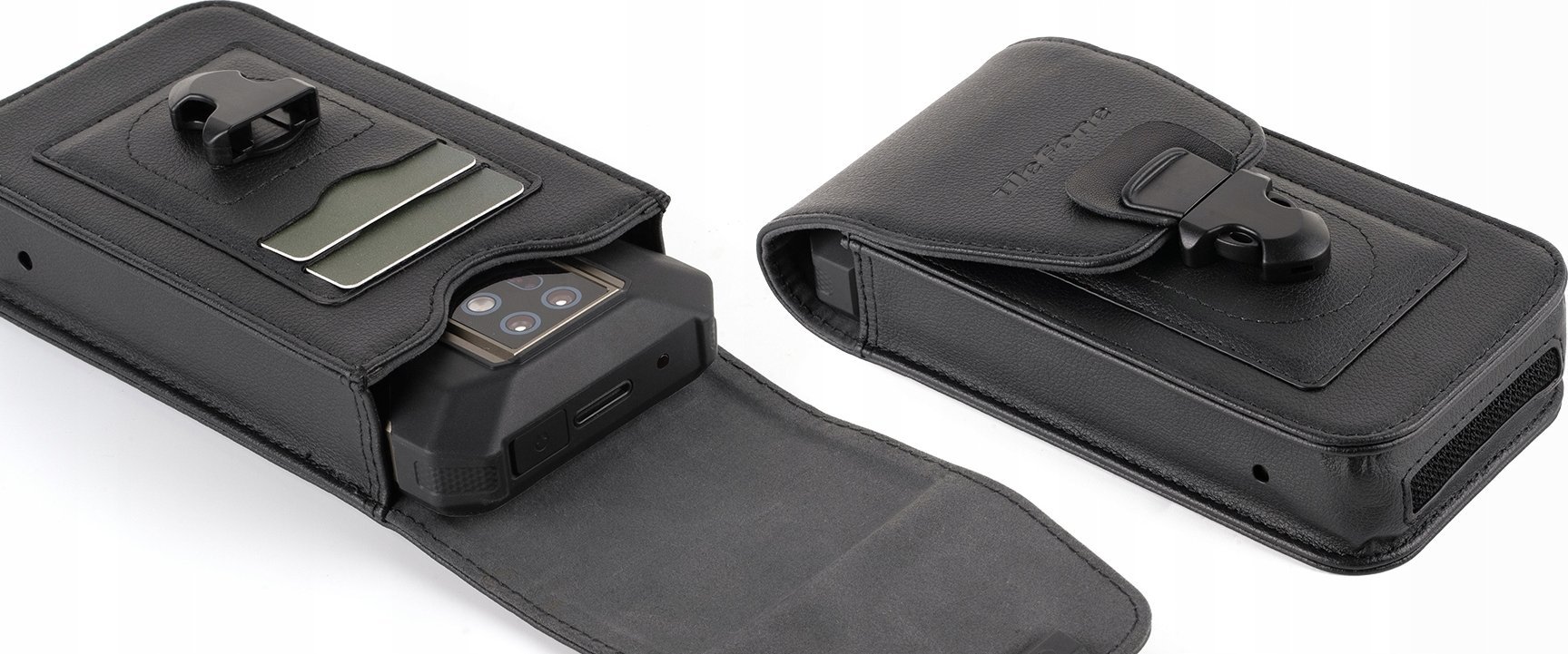 Mbajtëse telefoni UleFone Armor, për Armor 24, me kapëse rripi, e zezë