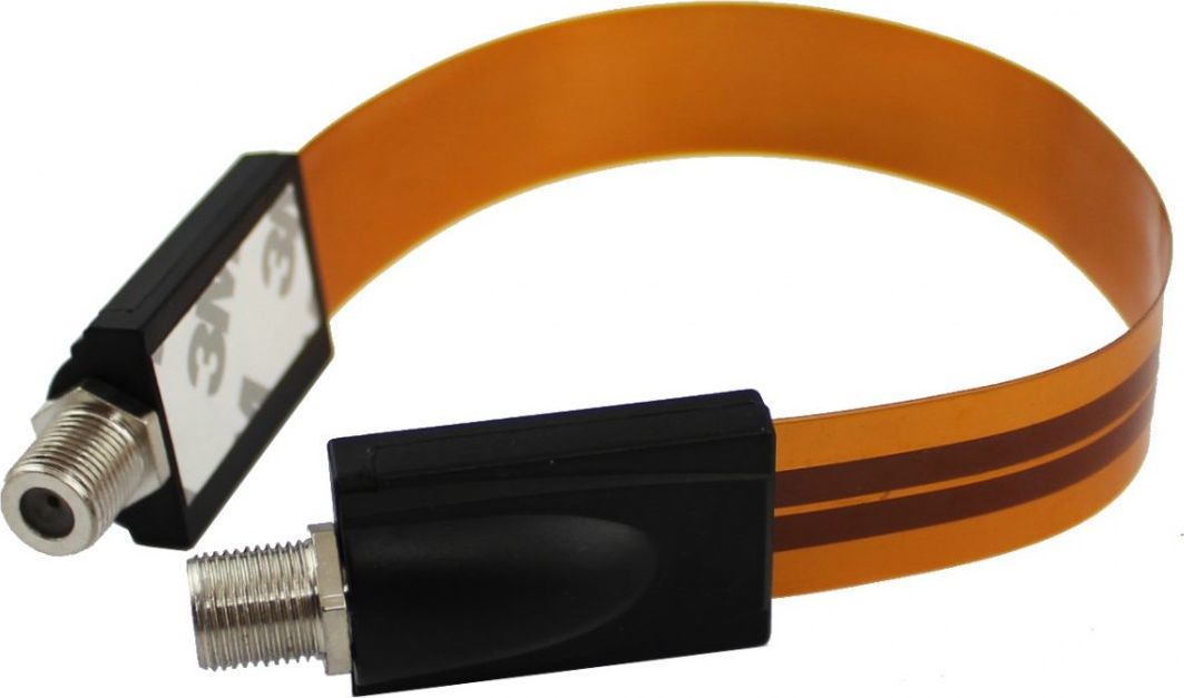 Adaptori dritare për kabllo TV SAT, Ultra Thin Slim, F femër F femër, 75 Ohm, i bardhë