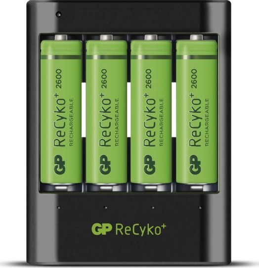 Полначливи батерии GP ReCyko U421 AA, 2600mAh, NiMH, пакет 4 парчиња