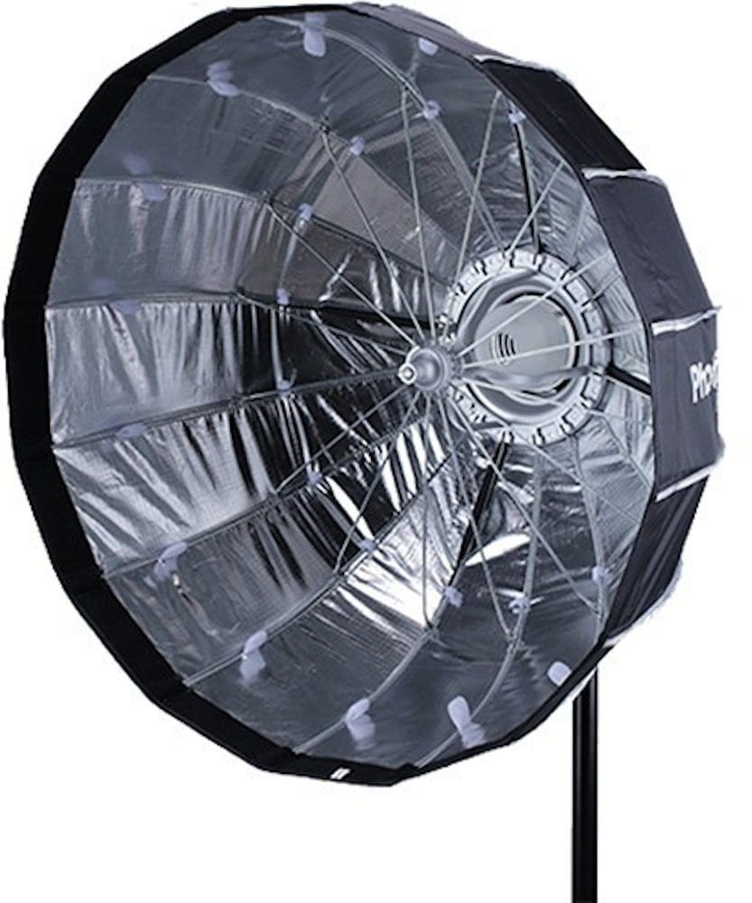 Softbox fotografik Phottix Raja 65cm, palosje e shpejtë, me grid, i zi