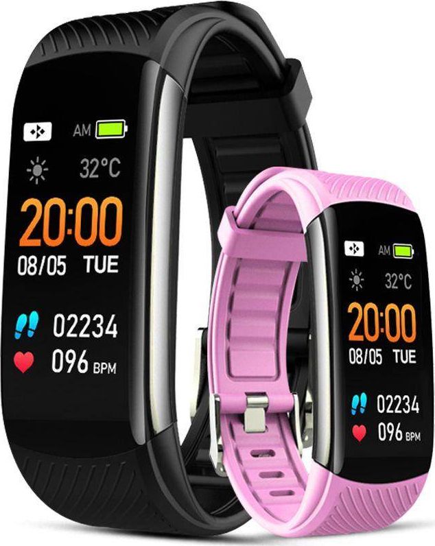 Byzylyk inteligjent unisex, monitor rrahjesh zemre, numërim hapash, i zi