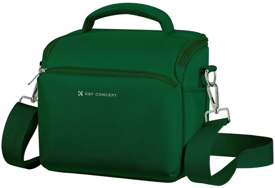 Торба за на рамо за камера K&amp;F Concept Camera Sling Bag, со преграда за објектив, зелена
