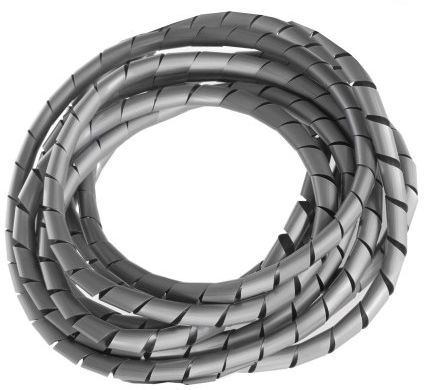 Menaxhues për kabllo Maclean Spiral, 3m, i argjendtë