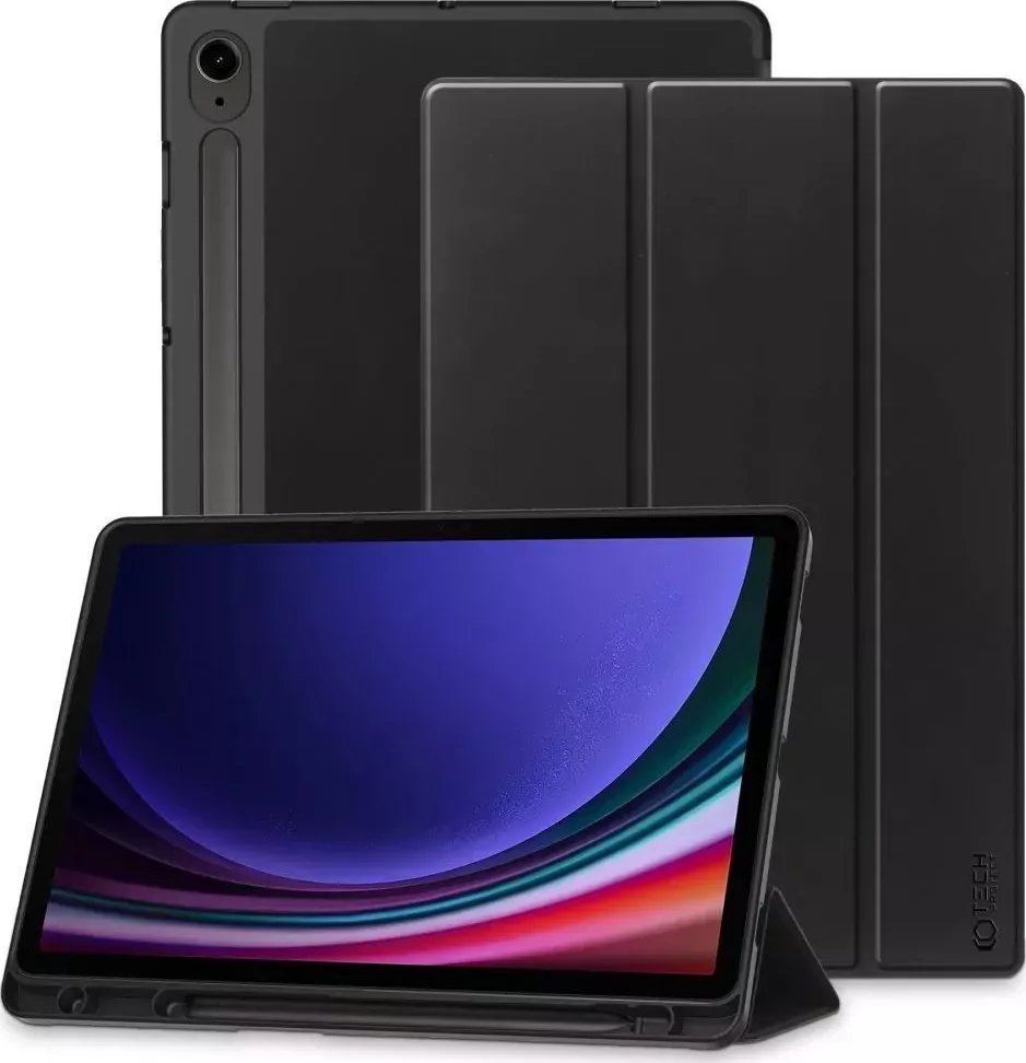 Mbulesë tablet Tech-Protect SmartCase, për Galaxy Tab S9 FE X510 X516B, me hapësirë për S Pen, e zezë