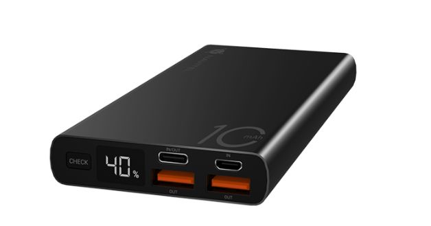 Powerbank Navitel PWR10 AL, 10000 mAh, karikim i shpejtë, i zi