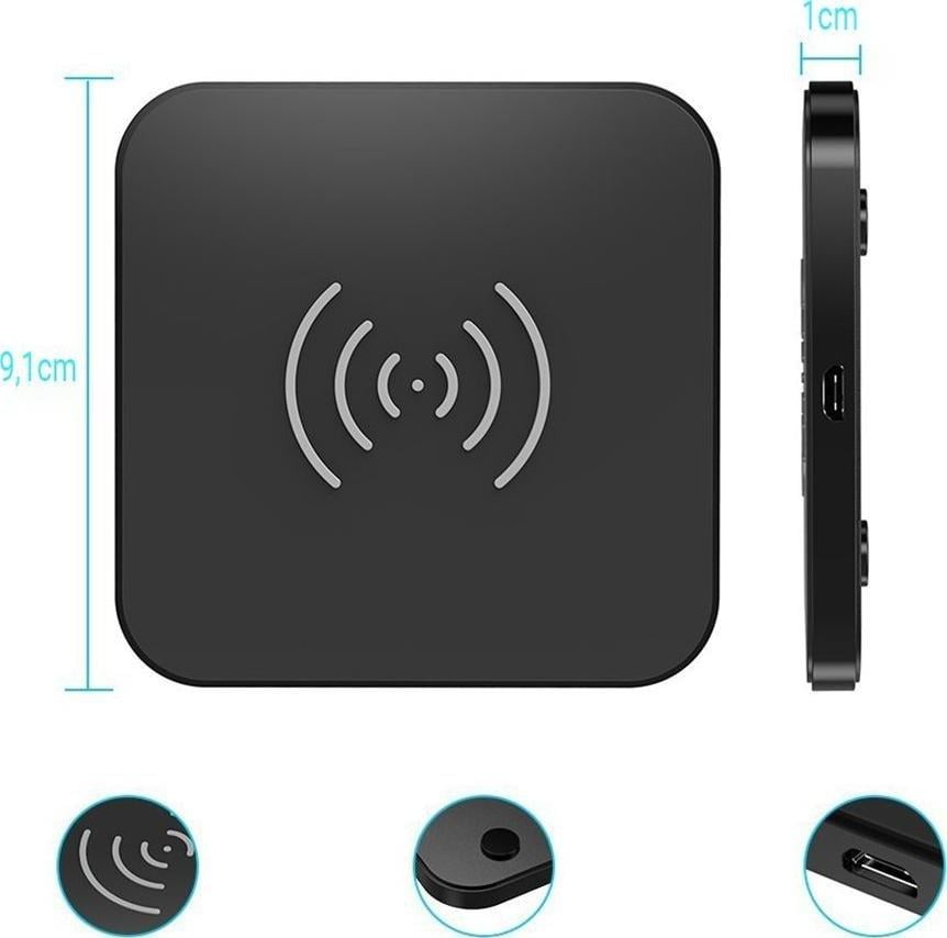 Karikues wireless Choetech Qi, set 2 copë, 10W, i zi