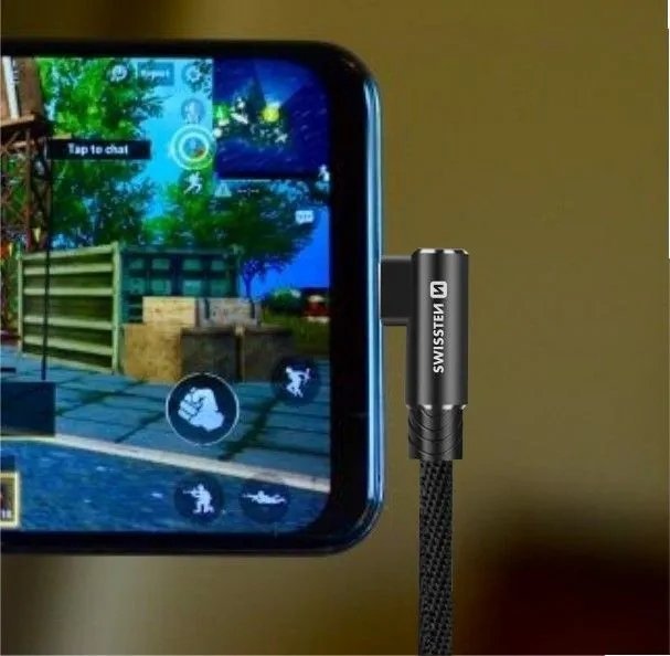 Kabllo karikimi Swissten Arcade, USB C në Lightning, 1.2m, 3A, e zezë