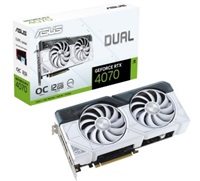 Kartelë grafike ASUS VGA NVIDIA GeForce RTX 4070 DUAL WHITE OC, 12GB GDDR6X