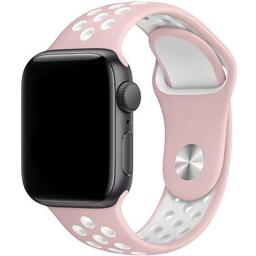 Rrip dore për Apple Watch Eternico Sporty, 42mm 44mm 45mm, Cloud White me rozë