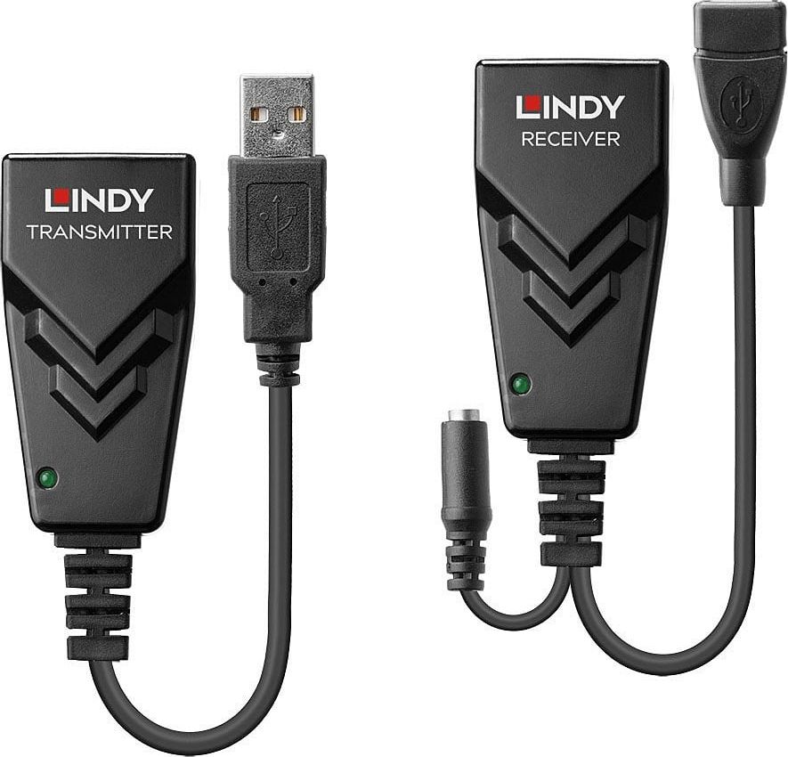 Adapter USB Lindy 42674, USB në USB dhe 3.5mm jack, i zi