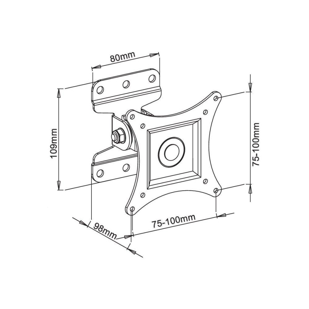 Mbajtëse muri për TV Techly, 13-30", 23kg, e bardhë
