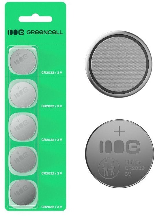 Bateri litium Green Cell CR2032, 3V, 220mAh, paketim 5 copë