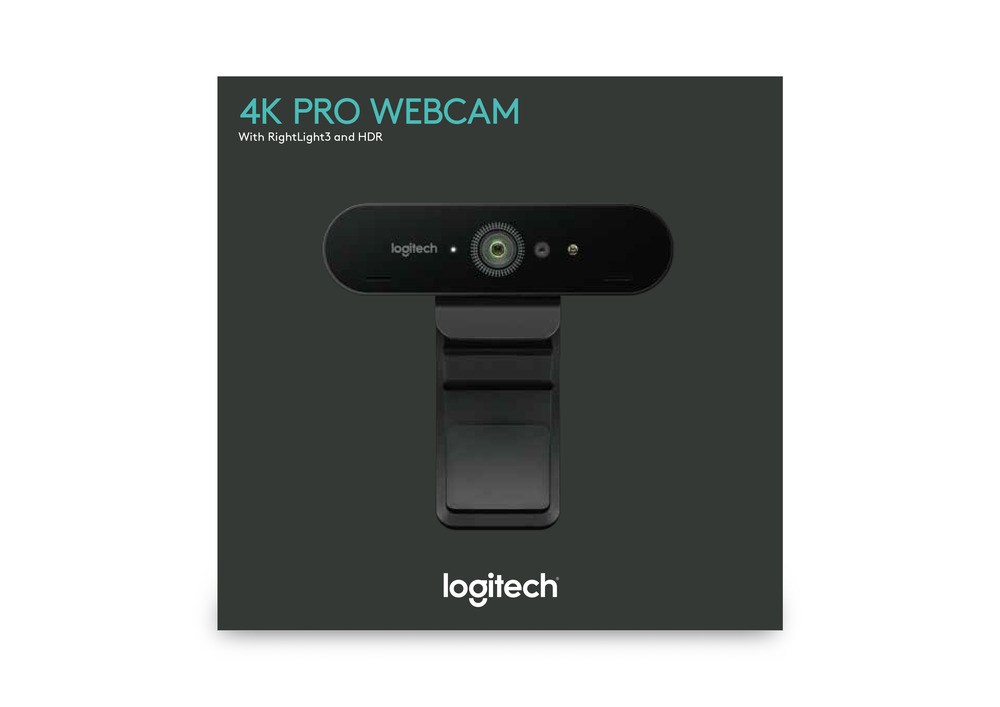 Webcam Logitech Brio, 4K, Windows Hello, e zezë