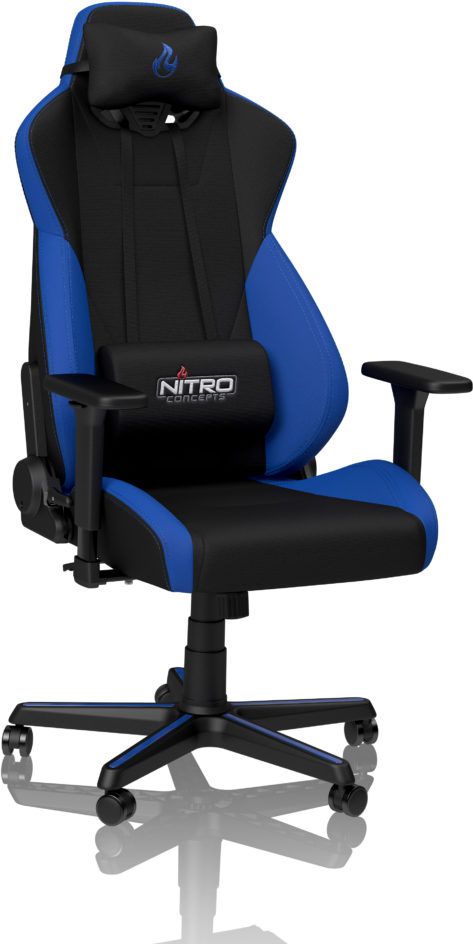 Karrige gaming Nitro Concepts S300, sedilje e mbushur, ergonomike, e zezë blu