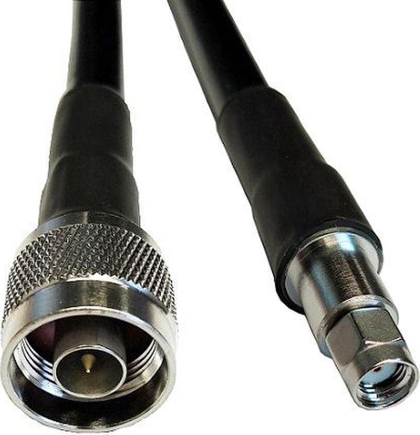 Kabllo koaksiale HiSmart TV991525 LMR-400, 7 m, N-male në RP-SMA-male, e zezë