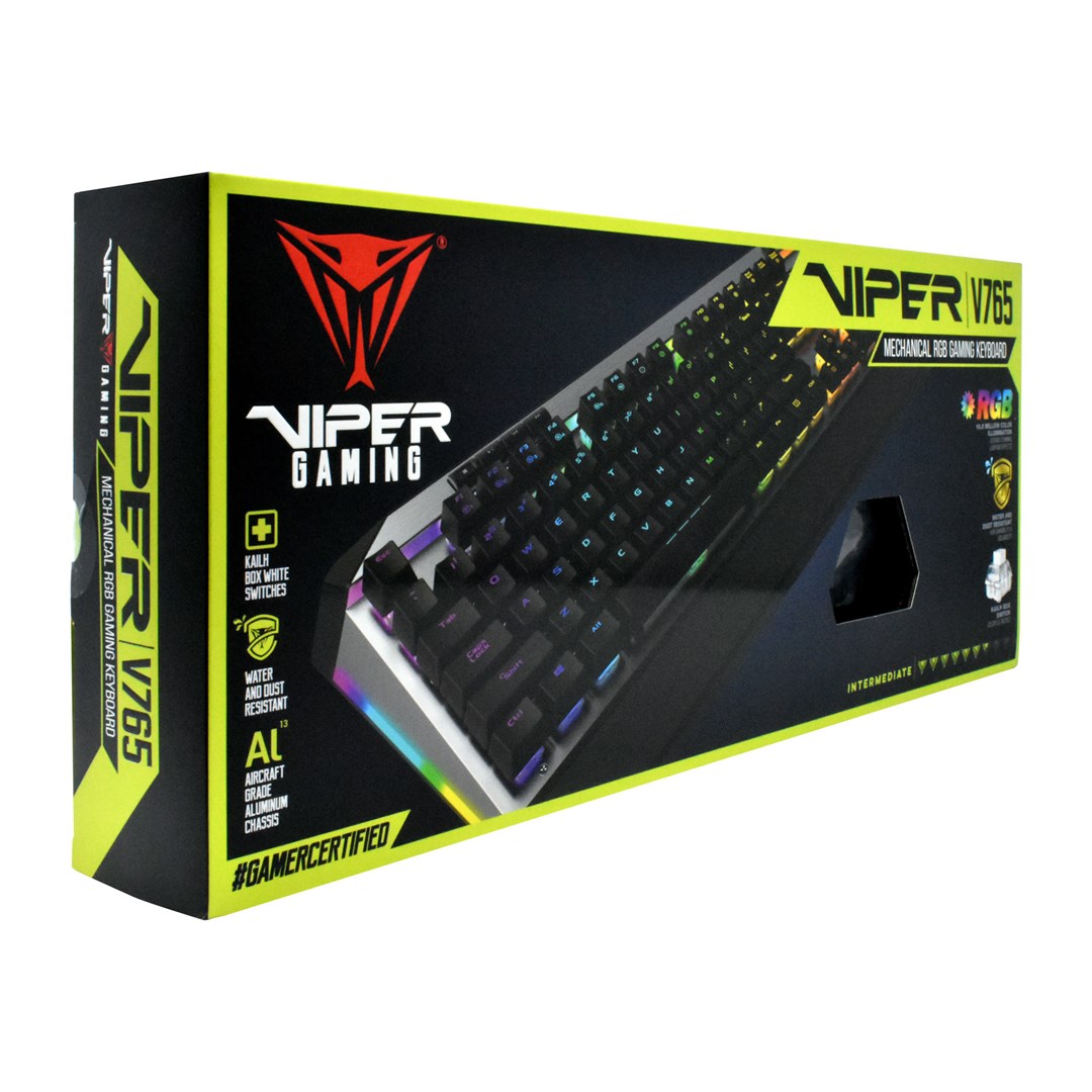 Tastierë mekanike Gaming Patriot Memory V765, USB, RGB, e zezë / e hirtë