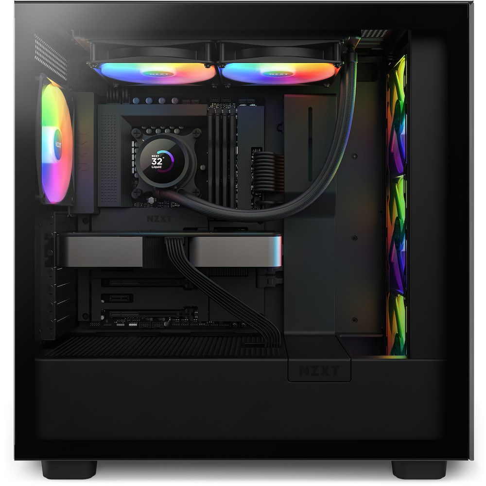 Ftohës me ujë NZXT Kraken 280 RGB, 280mm, LCD, i zi