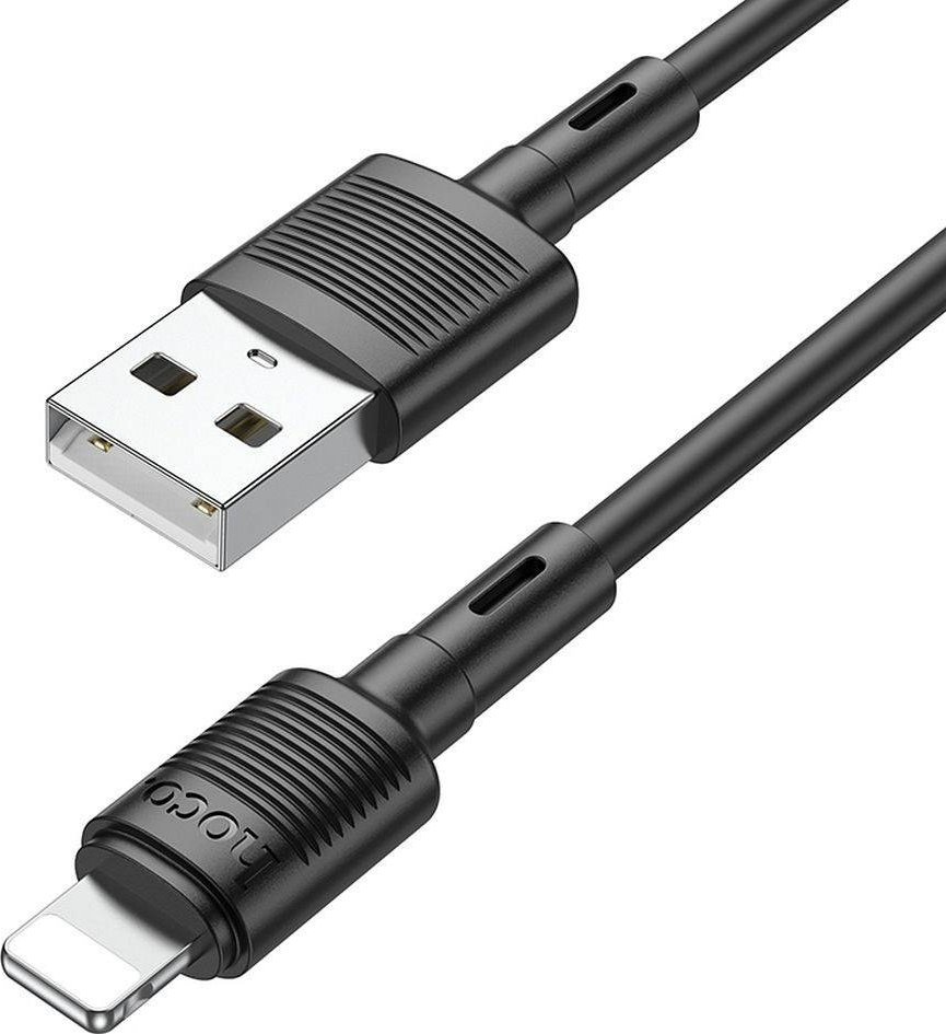 Kabllo Hoco X83 USB A në Lightning, 1m, 2.4A, e zezë