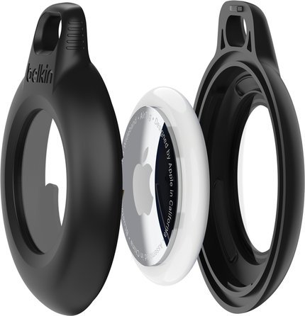 Mbajtës ujirezistent për AirTag Belkin Secure Holder, set 4 copë, IPX8, i zi