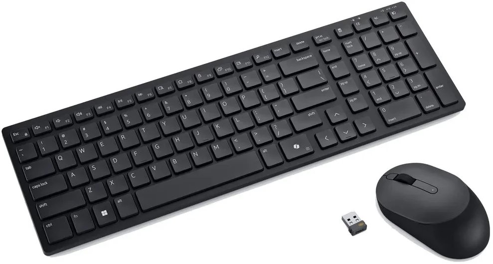 Сет тастатура и глушец Dell KM555, безжичен, црн