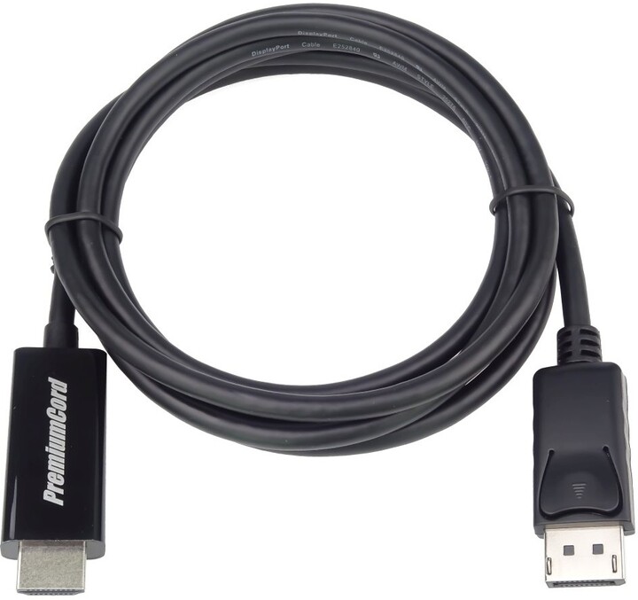 PremiumCord DisplayPort 1.2 до HDMI 2.0 кабел за 4Kx2K @ 60Hz резолуција, 3m