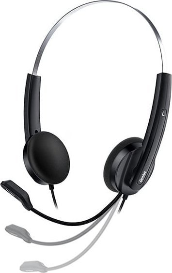 Слушалки со микрофон Genius HS-220U-C Copilot, USB-C, ултра лесни, црни
