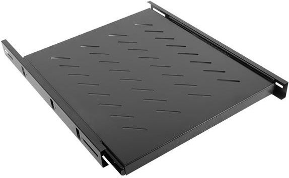 Raft i tërheqshëm për kabinet 19" Lanberg AK-1007-B, 1U, 800mm, i zi