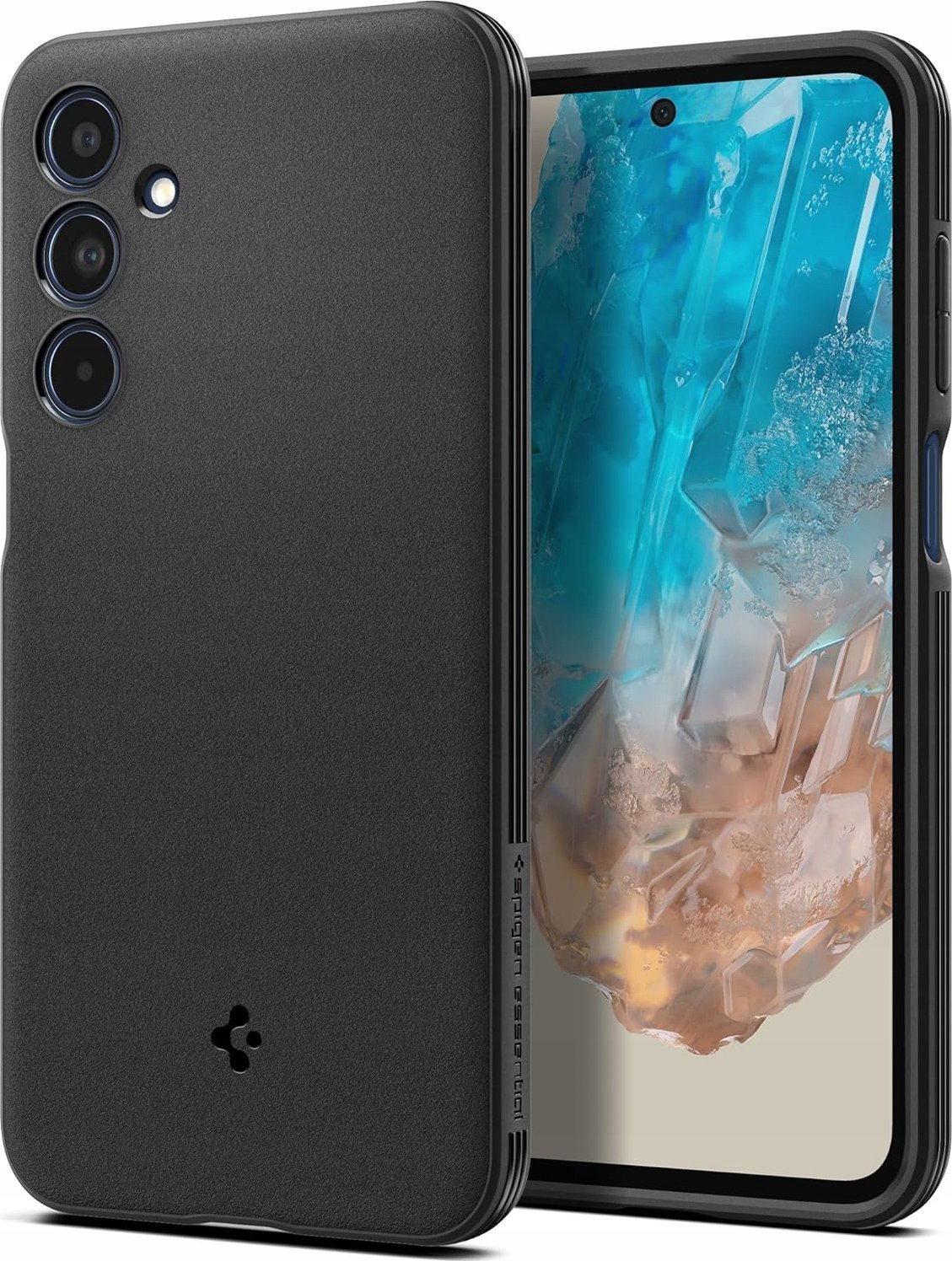 Këllëf telefoni Spigen Essential SandBlast për Samsung Galaxy M35 5G, mbrojtës, i zi