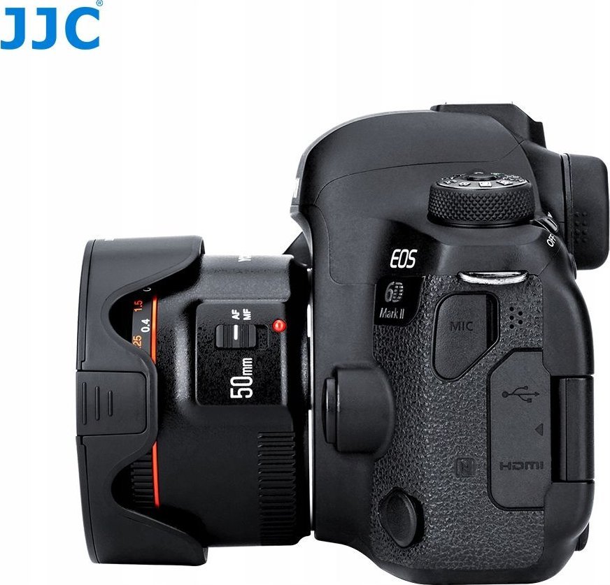 Засенчувач за објектив JJC LH YN50F18II, за фотографски објектив, црн